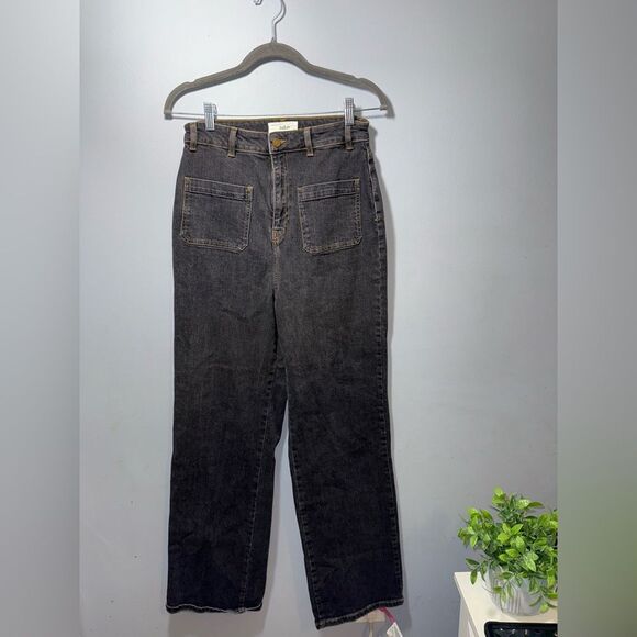 Ba&Sh Django High Rise Wide Leg Pocketed Jeans in Blackstone Size 2 (6US) EUC - Picture 2 of 13